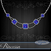 :::Krystal::: Princessa - Necklace - Platinum - Heliotrope