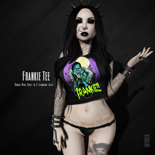 Goth1c0: Frankie - Off Shoulder tee