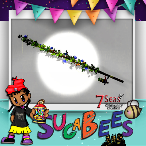 [~SB~] (C) Vines n Roses Rod (Blue) - Size Tiny v4.0 (boxed)