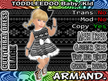 --ARMAND-- CUTE TRIBAL DRESS - BLACK