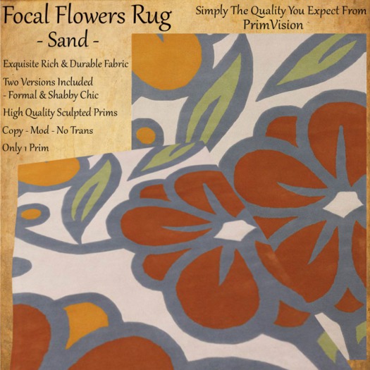 *PV* Focal Flowers Rug - Sand