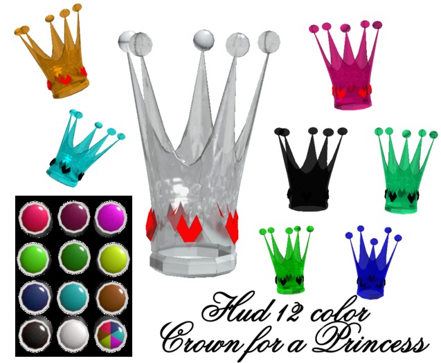 box -1010 Crystal crown for the Princess + Hud 12