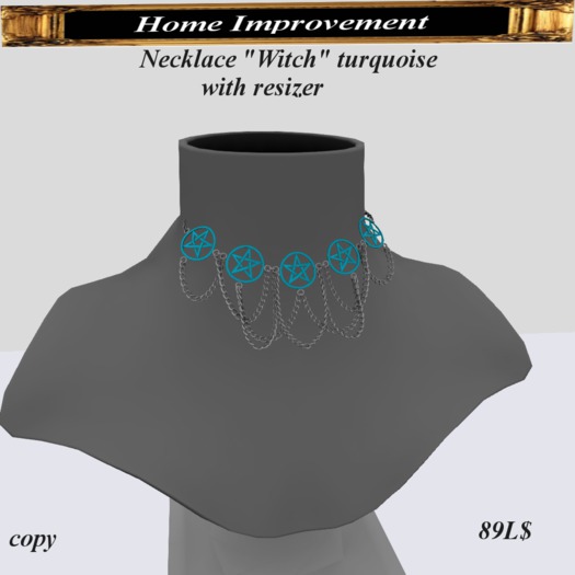 Necklace "Witch" turquoise Box