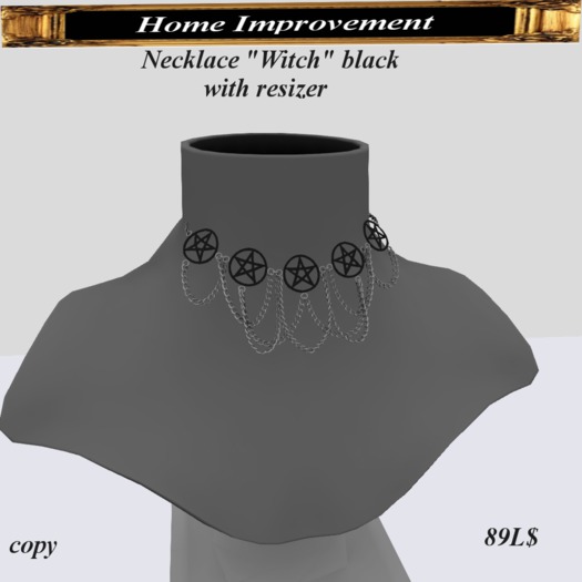 Necklace "Witch" black Box