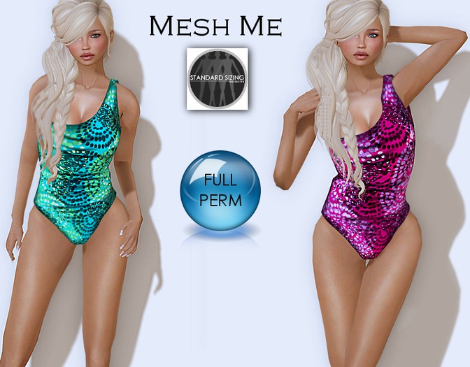 MeshMe- One Piece Glamour Mesh Swimsuit Full Perm