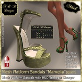 *N & B Desigm* Mesh Platform Sandals "Marvella" (green) 
