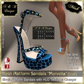 *N & B Desigm* Mesh Platform Sandals "Marvella" (blue) 