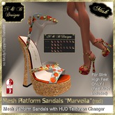 *N & B Desigm* Mesh Platform Sandals "Marvella" (red) 