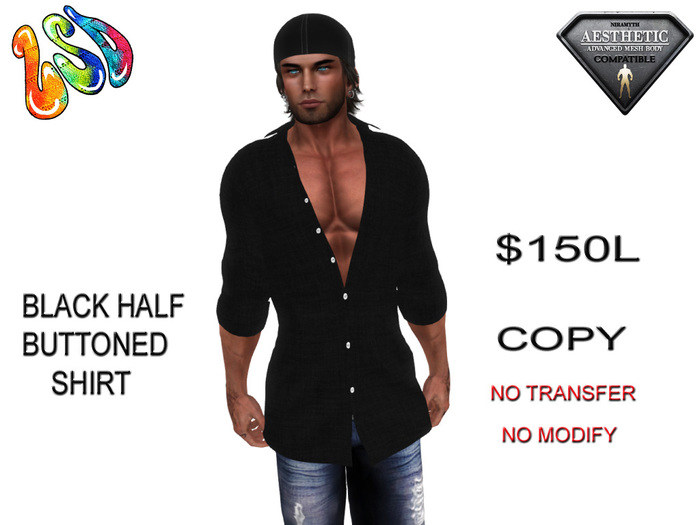 LSD - BLACK SHIRT (AESTHETIC) FITTED MESH