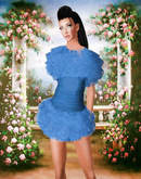 Blue Lace Mini Dress