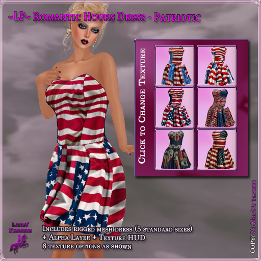 ~LP~ Romantic Hour Dress (Boxed) Patriotic