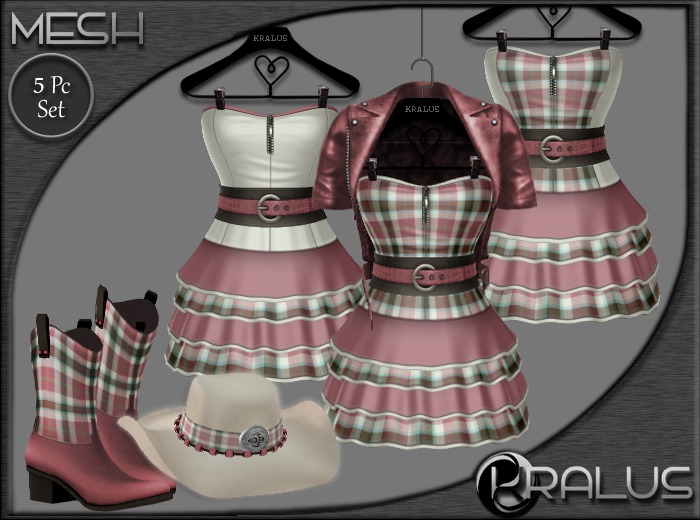 ::KRALUS:: Mesh : Western Dixie : Pink Plaid 