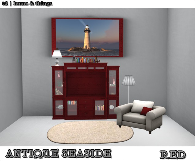 Antique Seaside - Living Room Set - Red
