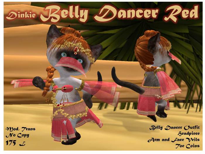 Dinkie Belly Dancer Red Box
