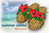 Demo sandal hibiscus pop