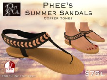 Phee's Summer Sandals Copper Tones