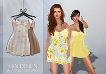 Alena Bow Dress V2 Beige