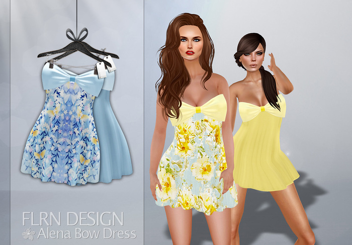 Alena Bow Dress V2 Blue