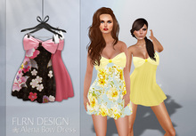 Alena Bow Dress V2 Pink&Brown