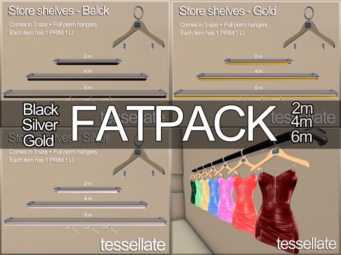 Tessellate -Store shelves - FATPACK  {Rez}