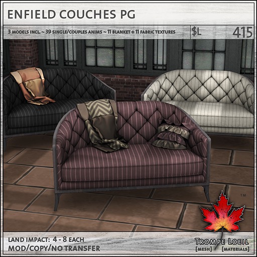 Trompe Loeil - Enfield Couch {A} [mesh]