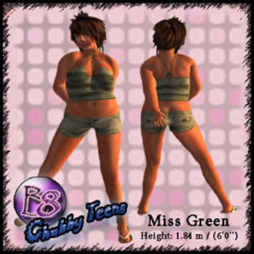B8 - Miss Green Copy version - Chubby teens shape.