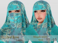 ))IndiraLove Designs((-Niqab with Veil Teal
