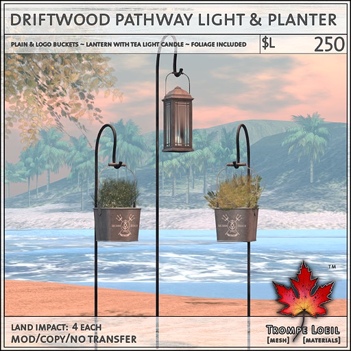 Trompe Loeil - Driftwood Pathway Light & Planters [mesh]
