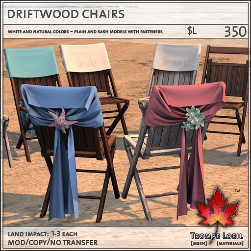 Trompe Loeil - Driftwood Chairs + AO Map [mesh]