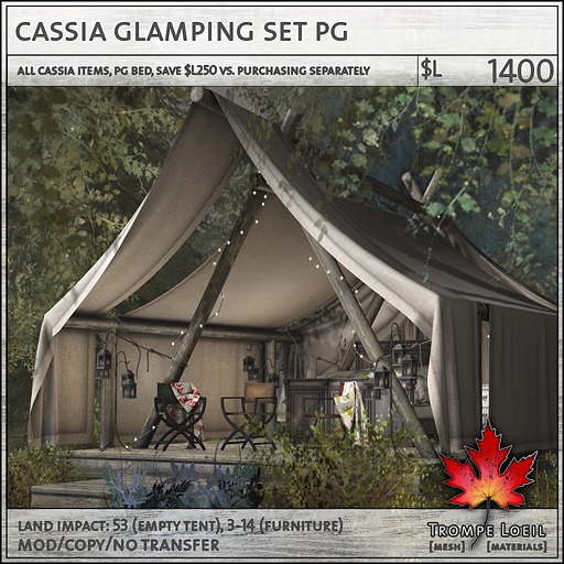 Trompe Loeil - Cassia Glamping Set PG [mesh]
