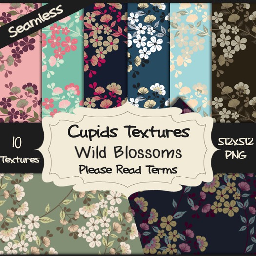 *Cupids Textures * 10 WILD BLOSSOMS