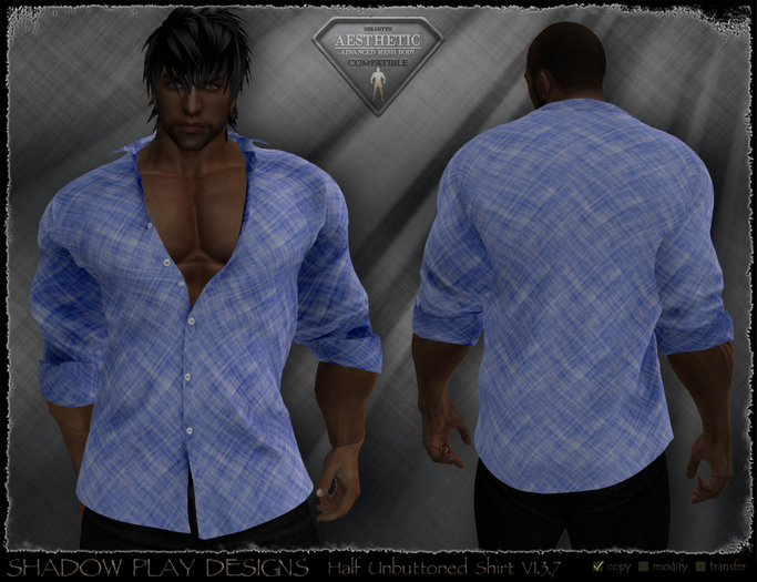Half Unbuttoned Mesh Shirt - V1.3.7