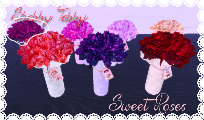 *Shabby* Sweet Roses- Amethyst