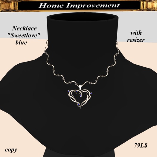 Necklace "Sweetlove"  blue Box