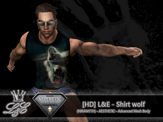 [HD] L&E - Shirt wolf - Fitted Mesh