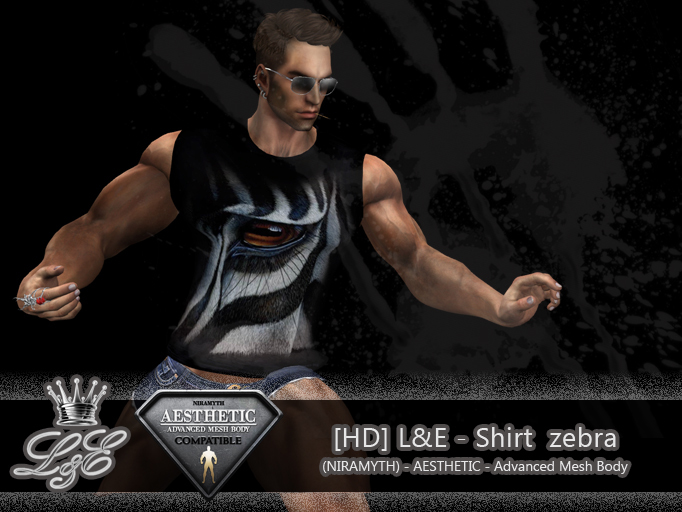 [HD] L&E - Shirt zebra - Fitted Mesh