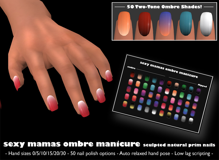 *Sexy Mamas* Ombre Manicure - Sculpted Prim Nails [BOXED]