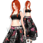 Valentina E. Rebecca Lace Cropped Top
