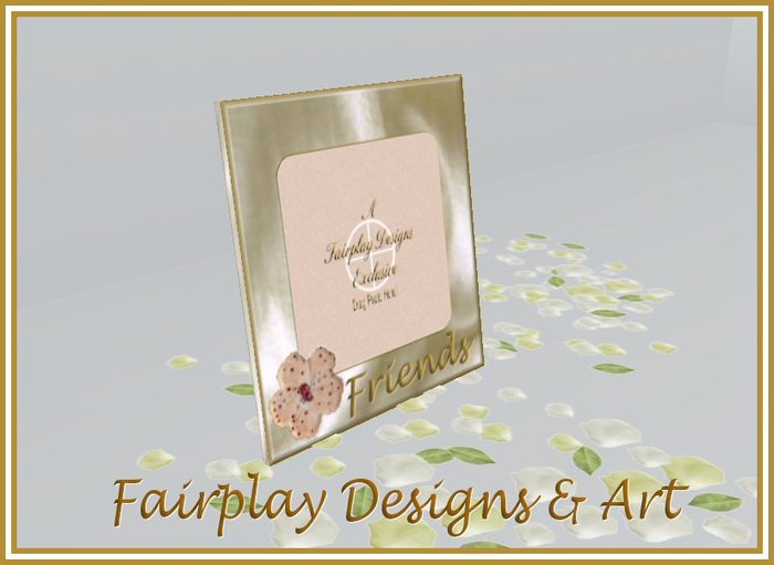 ~Ivory Friends Satin Appliqued Frame~