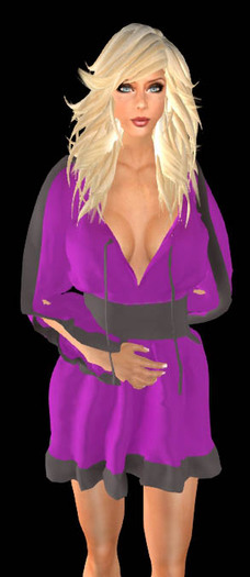 V & H Purple Sexy Tunic top liquid satin