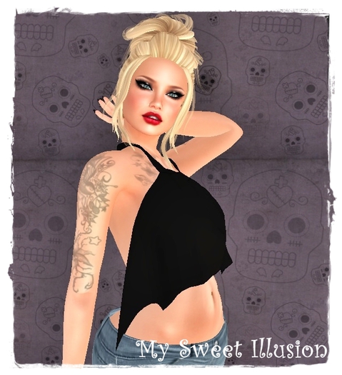.:: My Sweet Illusion ::.Rigged MESH TOP  Black