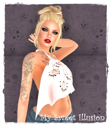 .:: My Sweet Illusion ::.Rigged MESH TOP White Colours
