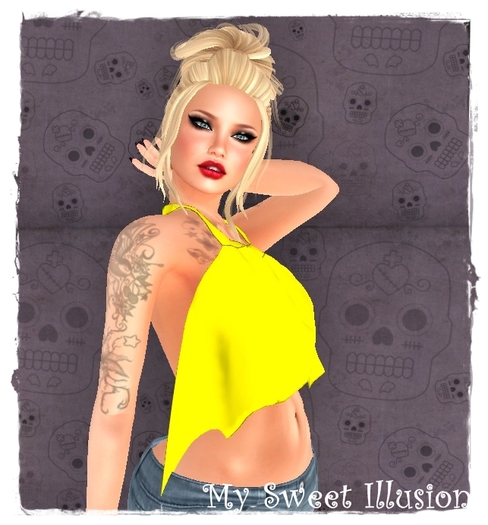 .:: My Sweet Illusion ::.Rigged MESH TOP Yellow