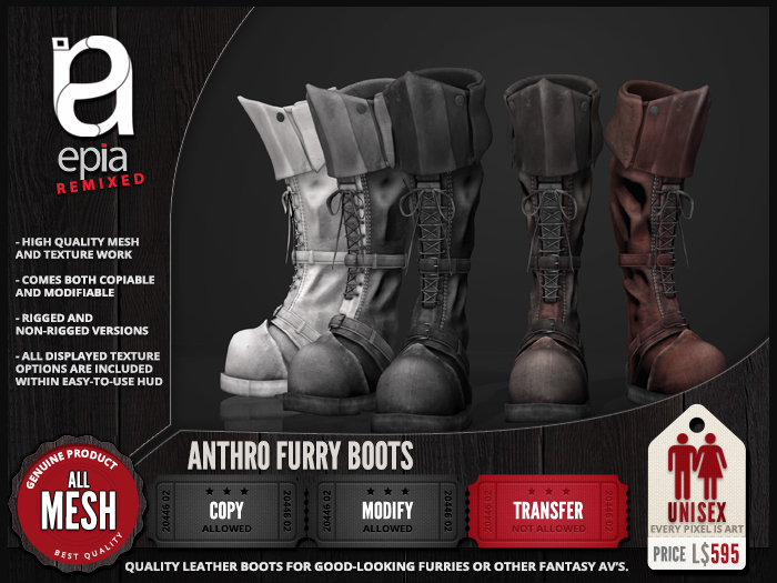 (epia) - Anthro Furry Boots DEMO
