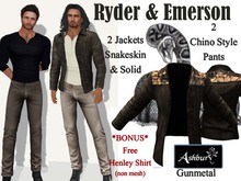 [ASHBURY] Ryder Leather Jacket-Gunmetal Snakeskin