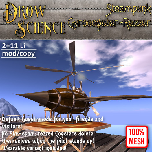 Steampunk Gyrocogster Rezzing Platform v.1.0