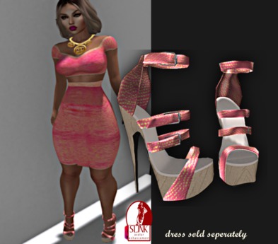 pink snakeskin heels