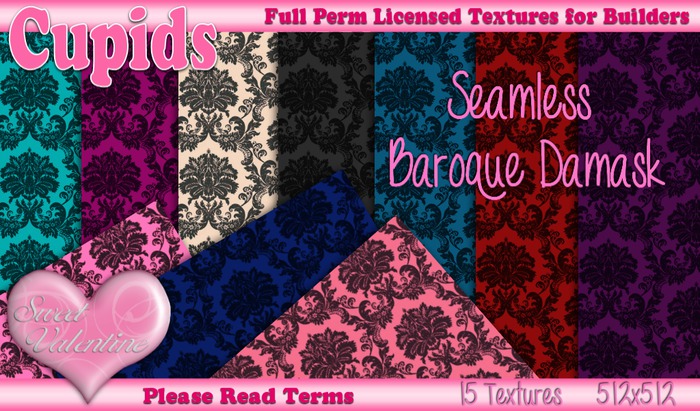 *Cupids Textures *15 BAROQUE DAMASK PATTERNS