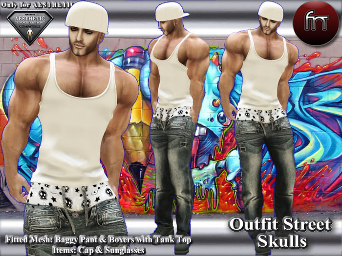 [FN] Aesthetic Street Outfit Skulls - Suit Bag 