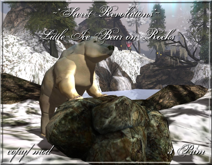~*SR*~ Little Ice Bear on Rocks Box